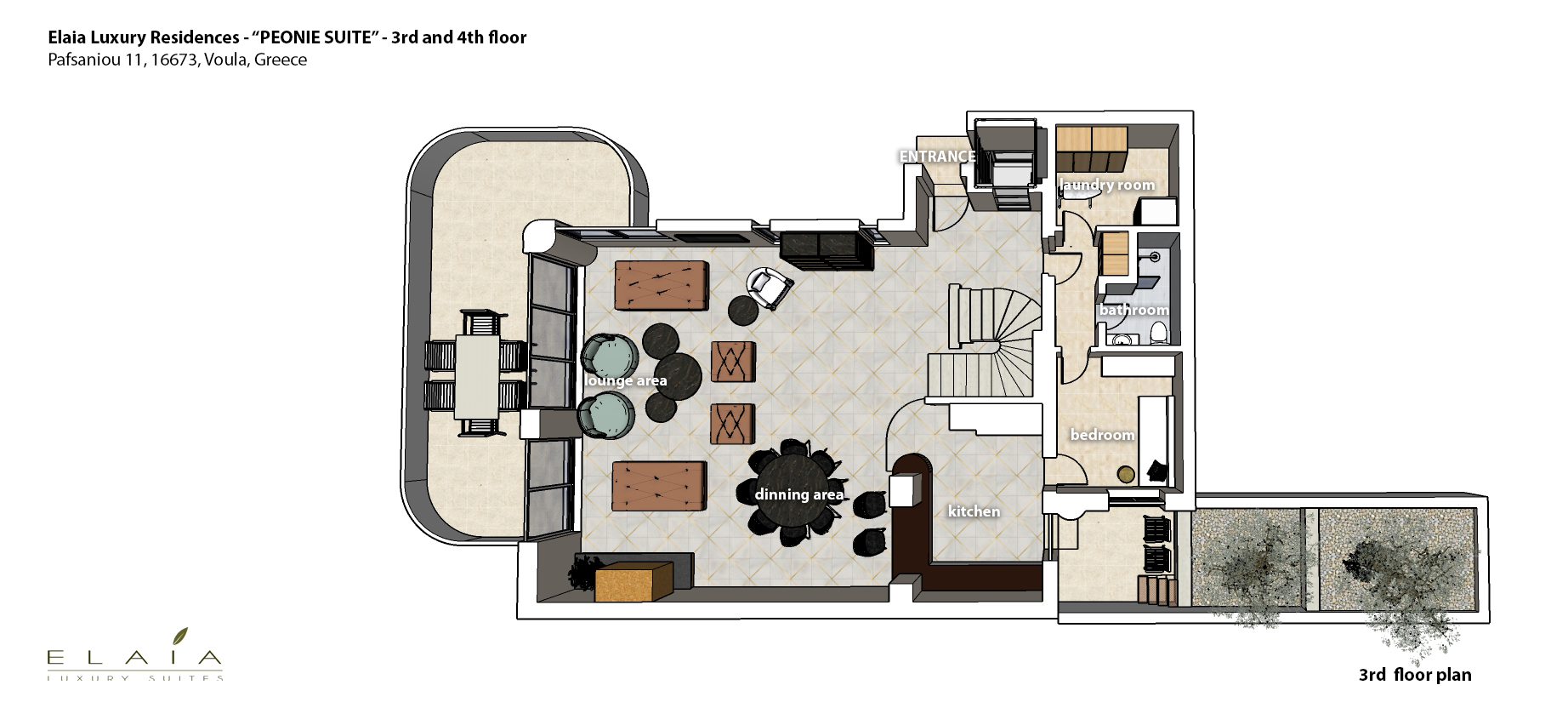 Luxury maisonette Voula with sea view and private backyard